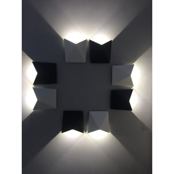 mantra m6526 triax outdoor wall lamp 8w led sand white p28036 138195 image