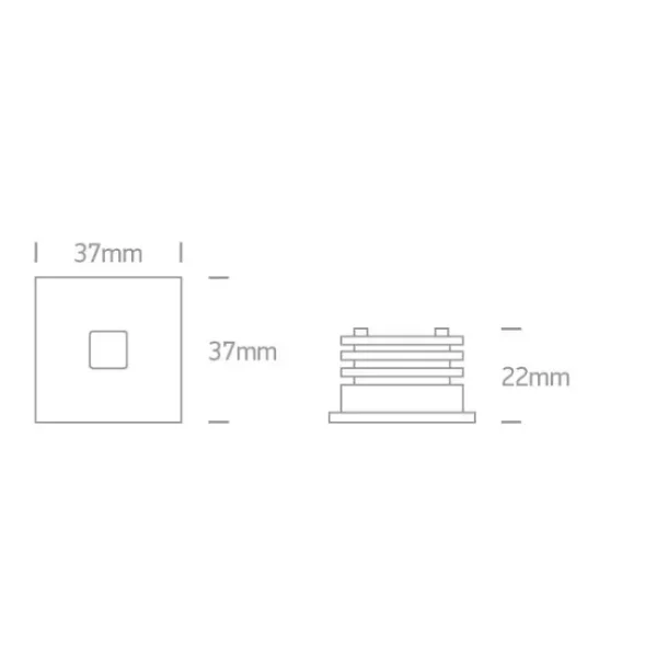 1w led imontuojamas sviestuvas ip54 white 3000k 68004aww