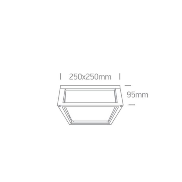 lafabryka Outdoor E27 Square Die cast one light 67420B W w